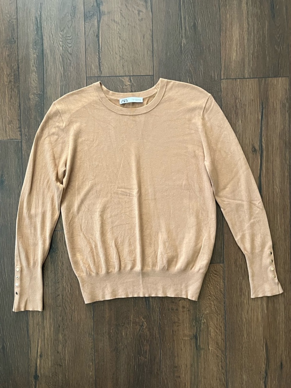 Zara Women's Crewneck Sweater - Camel Tan
